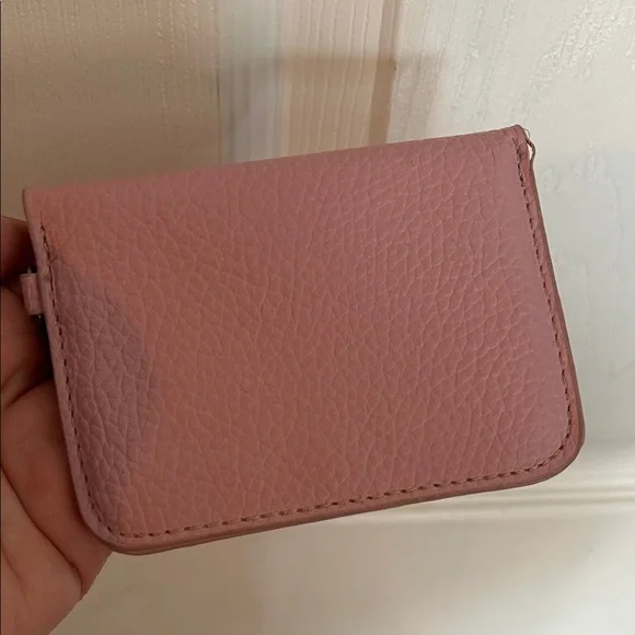 Pink Leather Card Holder - Picture 5 of 5